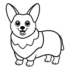 Corgi dog breed coloring page