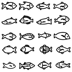 fish, sea, vector, fishing, silhouette, animal, illustration, icon, cartoon, nature, water, pattern, food, salmon, ocean, design, marine, art, set, seafood, seamless, shark, car, Seashells svg, Seashe