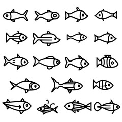 fish, sea, vector, fishing, silhouette, animal, illustration, icon, cartoon, nature, water, pattern, food, salmon, ocean, design, marine, art, set, seafood, seamless, shark, car, Seashells svg, Seashe