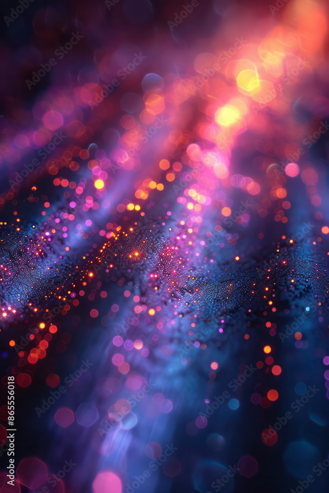 Poster Detailed visualization of an AI algorithm detecting anomalies in data, using bright colors and sharp contrasts,