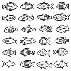 fish, sea, vector, fishing, silhouette, animal, illustration, icon, cartoon, nature, water, pattern, food, salmon, ocean, design, marine, art, set, seafood, seamless, shark, car, Seashells svg, Seashe