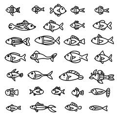 fish, sea, vector, fishing, silhouette, animal, illustration, icon, cartoon, nature, water, pattern, food, salmon, ocean, design, marine, art, set, seafood, seamless, shark, car, Seashells svg, Seashe