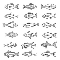 fish, sea, vector, fishing, silhouette, animal, illustration, icon, cartoon, nature, water, pattern, food, salmon, ocean, design, marine, art, set, seafood, seamless, shark, car, Seashells svg, Seashe