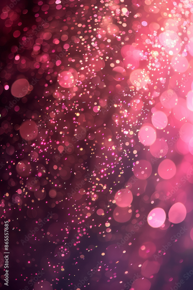 Aufkleber elegant gradient transitioning from deep maroon to blush pink, with delicate sparkling particles sca