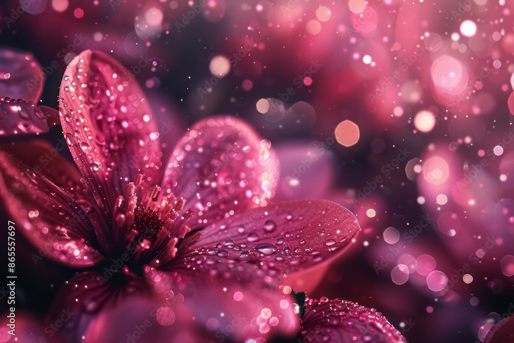 Aufkleber a smooth transition from deep maroon to blush pink, sprinkled with subtle sparkling particles for a 