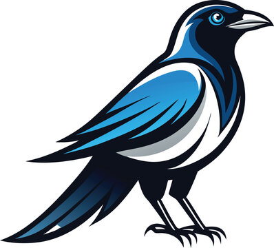 recommend clip art:  Magpie silhouette vector illustration design