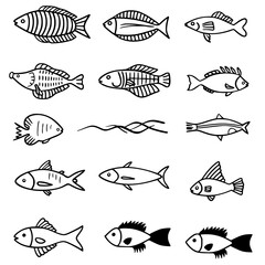 fish, sea, vector, fishing, silhouette, animal, illustration, icon, cartoon, nature, water, pattern, food, salmon, ocean, design, marine, art, set, seafood, seamless, shark, car, Seashells svg, Seashe