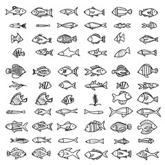 fish, sea, vector, fishing, silhouette, animal, illustration, icon, cartoon, nature, water, pattern, food, salmon, ocean, design, marine, art, set, seafood, seamless, shark, car, Seashells svg, Seashe