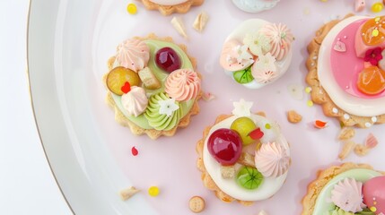 Obraz premium Trendy Viral sweet dessert pastry crookie