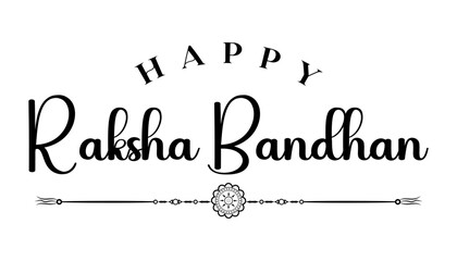 Happy Raksha bandhan lettering vector illustration.