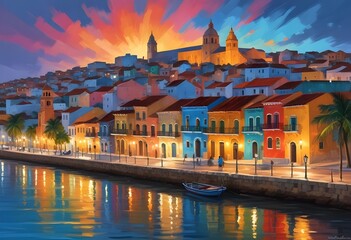 view of the town of porto country