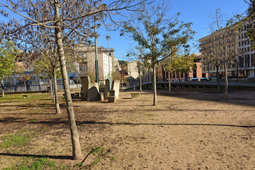 Square of 1st October, Girona ,Catalonia, Spain