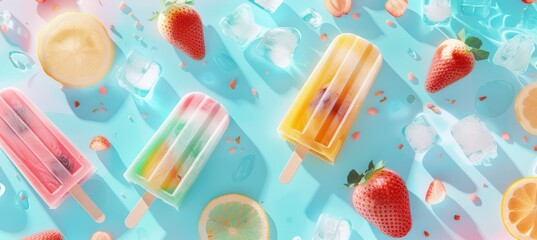 Illustrated Recipe Card for Homemade Pet Popsicles with Step-by-Step Instructions