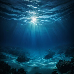 Fototapeta premium underwater scene with rays of light