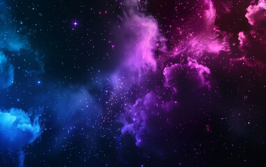 Amazing galaxy background with purple and blue colors