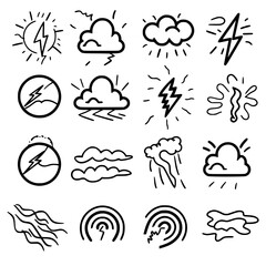 Storm icon, electricity icon, flash icon, lightning icon, thunder icon, thunderstorm icon, weather icon, danger icon, illustration icon, bolt icon, light icon, thunderbolt icon, climate icon, stroke i