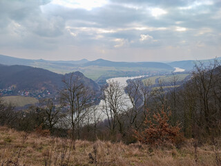 Beautiful view from Dubice village, north czechia
