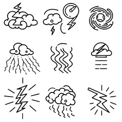 Storm icon, electricity icon, flash icon, lightning icon, thunder icon, thunderstorm icon, weather icon, danger icon, illustration icon, bolt icon, light icon, thunderbolt icon, climate icon, stroke i