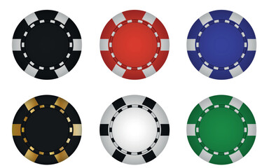poker chips isolated on white