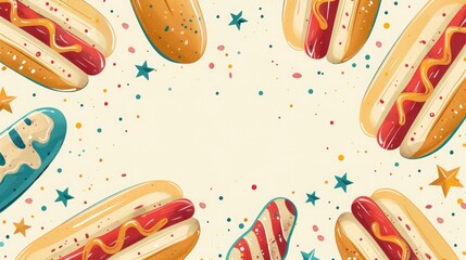 Trendsetting Fourth of July Design with Modern American Symbols