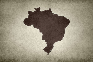 Map of Brazil on a paper