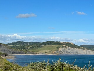 Fototapeta premium Jurassic coast landscape Dorset England 