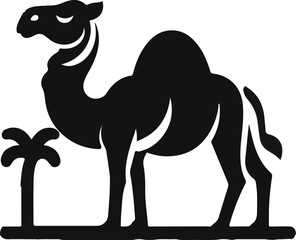 Cute camel logo design. Simple symbol of camel.