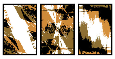 Set of 3 Abstract pattern. Illustration for printing on wall decorations. For use in graphics.