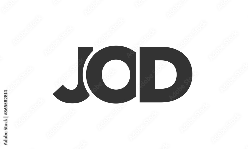 Poster jod logo design template with strong and modern bold text. initial based vector logotype featuring s