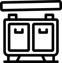 Sleek and stylish cabinet featuring a minimalist design with two spacious drawers