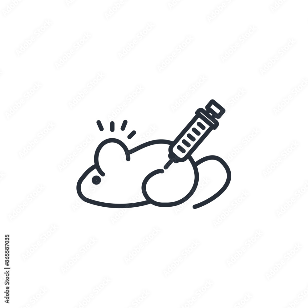 Aufkleber experiment rat icon. vector.editable stroke.linear style sign for use web design,logo.symbol illustr