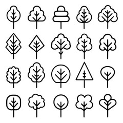 Tree Icon, Tree Vector, Tree illustration, palm tree icon, palm tree svg, Christmas tree svg, ecosystem, growth, horizontal, icon set, outline, panoramic, abstract, illustration, shape, birch tree, fi