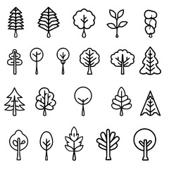 Tree Icon, Tree Vector, Tree illustration, palm tree icon, palm tree svg, Christmas tree svg, ecosystem, growth, horizontal, icon set, outline, panoramic, abstract, illustration, shape, birch tree, fi