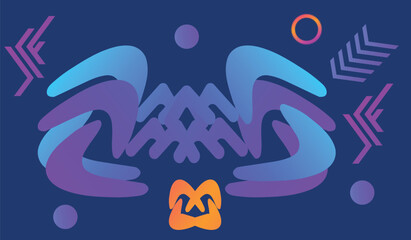 abstract geometric shape background. Cool flat vector design