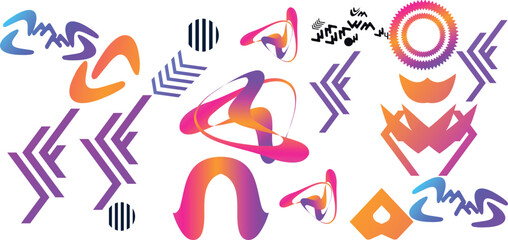 abstract geometric shape background. Cool flat vector design