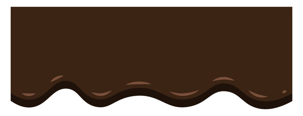 Chocolate drops border cartoon. Vector illustration.	