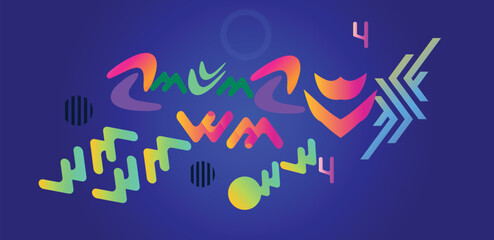 abstract geometric shape background. Cool flat vector design