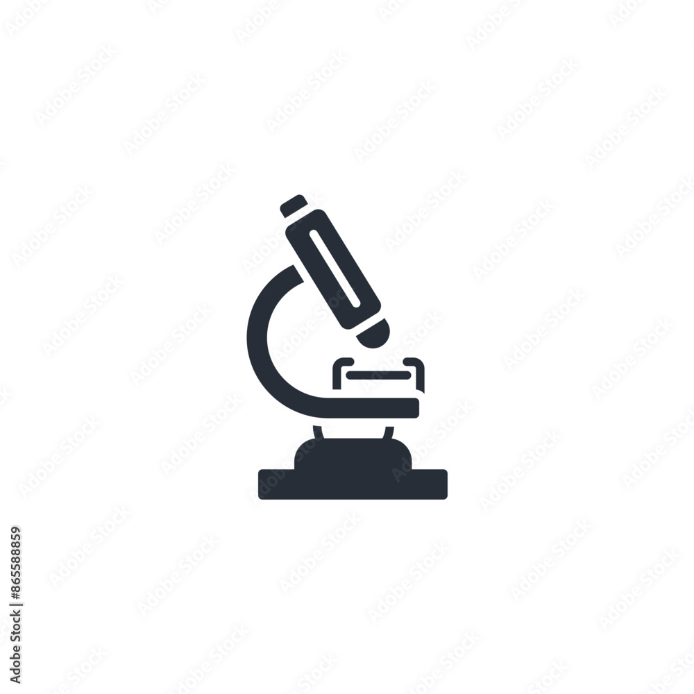 Poster microscope icon. vector.editable stroke.linear style sign for use web design,logo.symbol illustratio