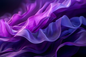 Obraz premium Abstract Waves of Purple and Blue Fabric