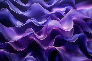 Mesmerizing Waves of Purple Silk Fabric