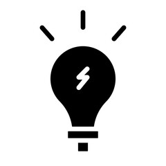 Led Light Vector Glyph Icon Design