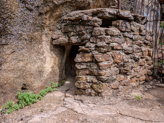 Old animal shelter at abandoned zoo