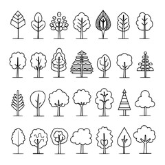 Tree Icon, Tree Vector, Tree illustration, palm tree icon, palm tree svg, Christmas tree svg, ecosystem, growth, horizontal, icon set, outline, panoramic, abstract, illustration, shape, birch tree, fi