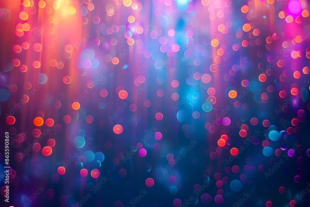 Poster vibrant bokeh lights in a colorful abstract background