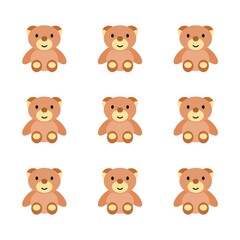 Obraz premium Teddy bear icon isolated on white background. Set icons colorful