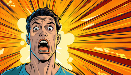 Man Shocked comic book character in vibrant action