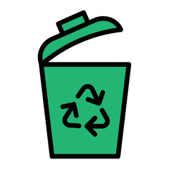 Trash Vector Filled Icon Design