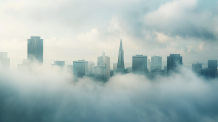 Skyline with fog