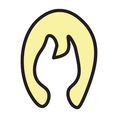Obraz premium Healthy Hair Vector Filled Icon Design