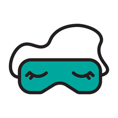 Beauty Sleep Vector Filled Icon Design